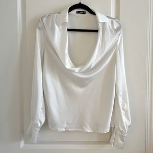 Rouged scooped neck women top Blouse